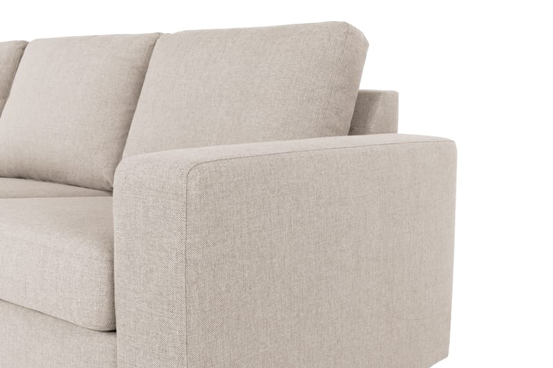Crazy 3-seters Venstrevendt L-formet Sjeselongsofa i Stoff - Beige - Møbler - Sofaer - Sofa med sjeselong