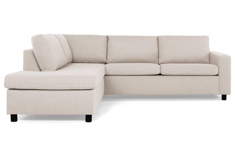 Crazy 3-seters Venstrevendt L-formet Sjeselongsofa i Stoff - Beige - Møbler - Sofaer - Sofa med sjeselong - 3 seters sofa med divan