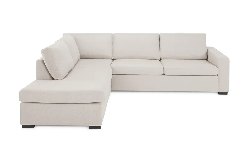 Crazy 3-seters Venstrevendt L-formet Sjeselongsofa i Stoff - Beige - Møbler - Sofaer - Sofa med sjeselong - 3 seters sofa med divan