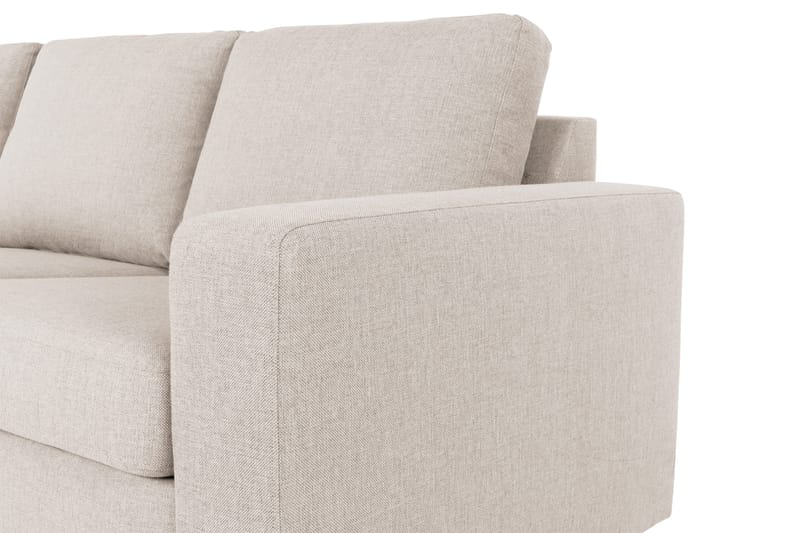 Crazy 3-seters Venstrevendt L-formet Sjeselongsofa i Stoff - Beige - Møbler - Sofaer - Sofa med sjeselong - 3 seters sofa med divan