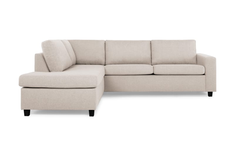 Crazy 3-seters Venstrevendt L-formet Sjeselongsofa i Stoff - Beige - Møbler - Sofaer - Sofa med sjeselong - 3 seters sofa med divan