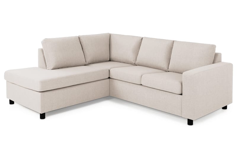Crazy 3-seters Venstrevendt L-formet Sjeselongsofa i Stoff - Beige - Møbler - Sofaer - Sofa med sjeselong - 2 seters sofa med divan