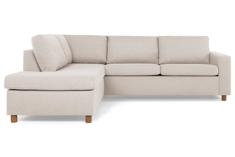 Crazy 3-seters Venstrevendt L-formet Sjeselongsofa i Stoff - Beige - Møbler - Sofaer - Sofa med sjeselong