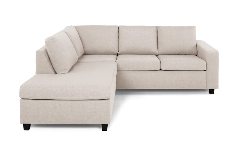 Crazy 3-seters Venstrevendt L-formet Sjeselongsofa i Stoff - Beige - Møbler - Sofaer - Sofa med sjeselong - 2 seters sofa med divan