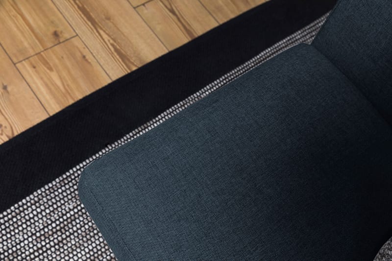 Crazy 3-seters Venstrevendt L-formet Sjeselongsofa i Stoff - Blå - Møbler - Sofaer - Sofa med sjeselong