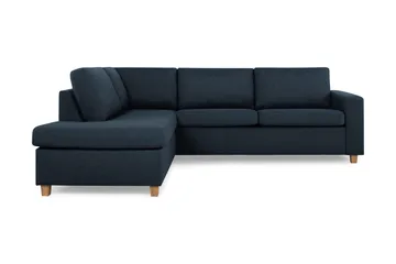 Crazy 3-seters Venstrevendt L-formet Sjeselongsofa i Stoff