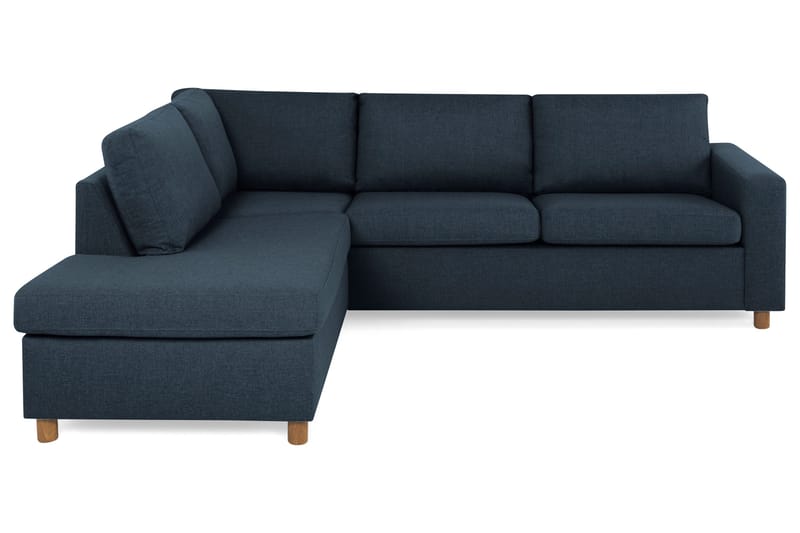 Crazy 3-seters Venstrevendt L-formet Sjeselongsofa i Stoff - Blå - Møbler - Sofaer - Sofa med sjeselong