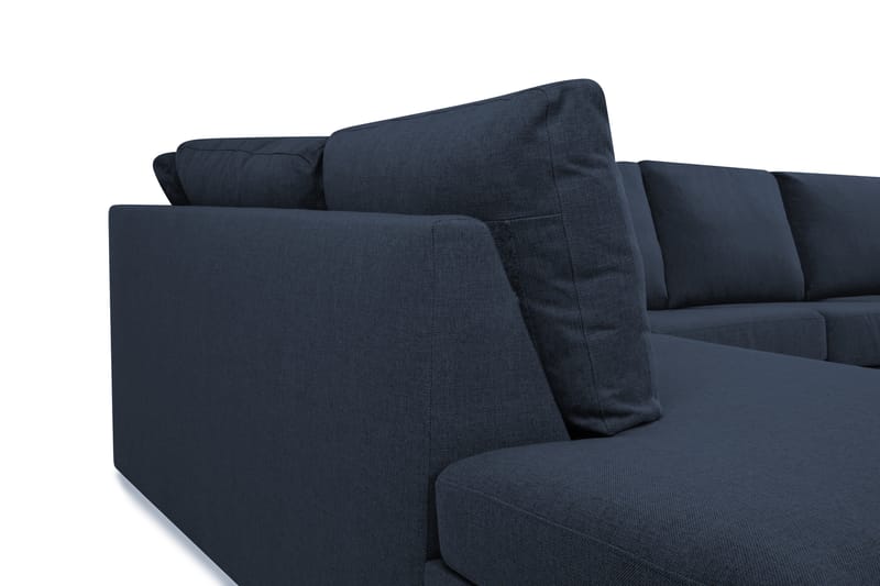 Crazy 3-seters Venstrevendt L-formet Sjeselongsofa i Stoff - Blå - Møbler - Sofaer - Sofa med sjeselong