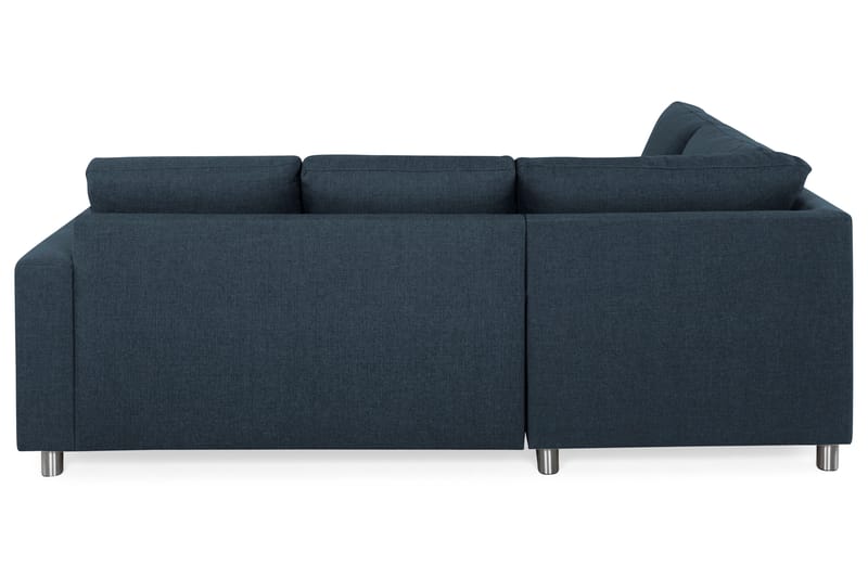 Crazy 3-seters Venstrevendt L-formet Sjeselongsofa i Stoff - Blå - Møbler - Sofaer - Sofa med sjeselong