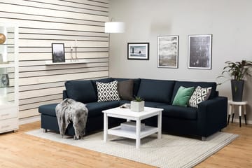 Crazy 3-seters Venstrevendt L-formet Sjeselongsofa i Stoff - Blå - Møbler - Sofaer - Sofa med sjeselong