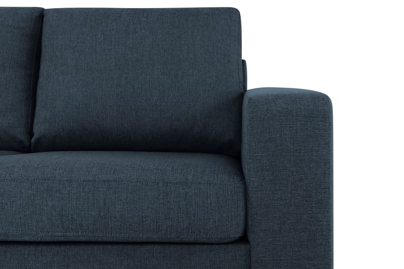Crazy 3-seters Venstrevendt L-formet Sjeselongsofa i Stoff - Blå - Møbler - Sofaer - Sofa med sjeselong