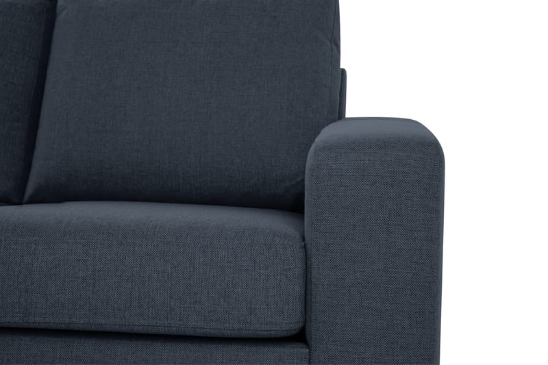 Crazy 3-seters Venstrevendt L-formet Sjeselongsofa i Stoff - Blå - Møbler - Sofaer - Sofa med sjeselong