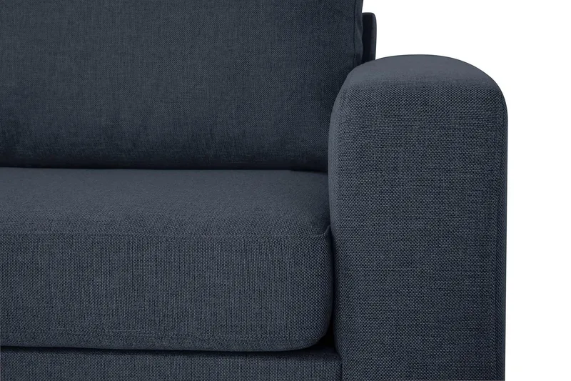 Crazy 3-seters Venstrevendt L-formet Sjeselongsofa i Stoff - Blå - Møbler - Sofaer - Sofa med sjeselong