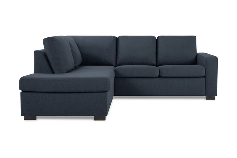 Crazy 3-seters Venstrevendt L-formet Sjeselongsofa i Stoff - Blå - Møbler - Sofaer - Sofa med sjeselong