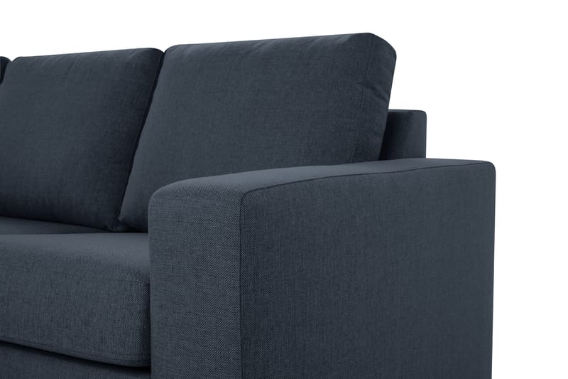 Crazy 3-seters Venstrevendt L-formet Sjeselongsofa i Stoff - Blå - Møbler - Sofaer - Sofa med sjeselong