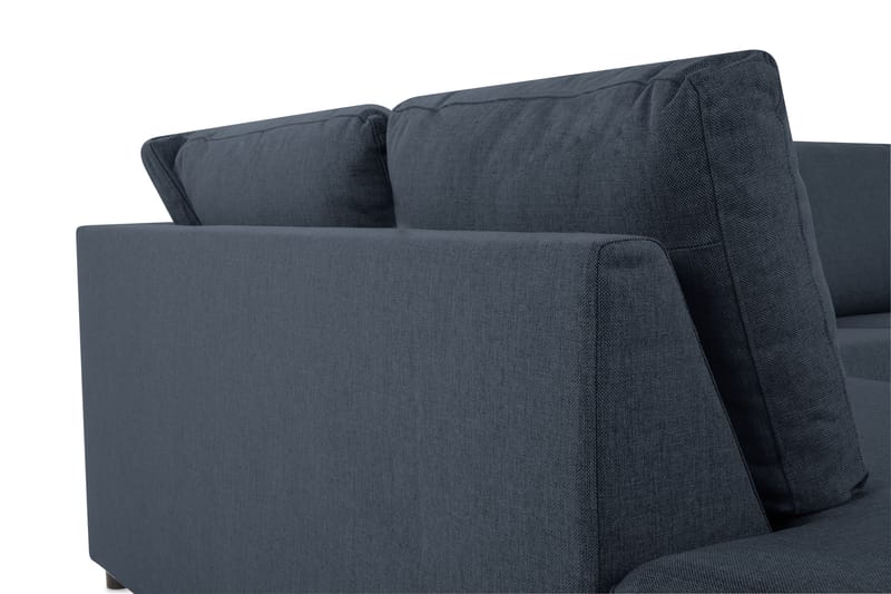 Crazy 3-seters Venstrevendt L-formet Sjeselongsofa i Stoff - Blå - Møbler - Sofaer - Sofa med sjeselong