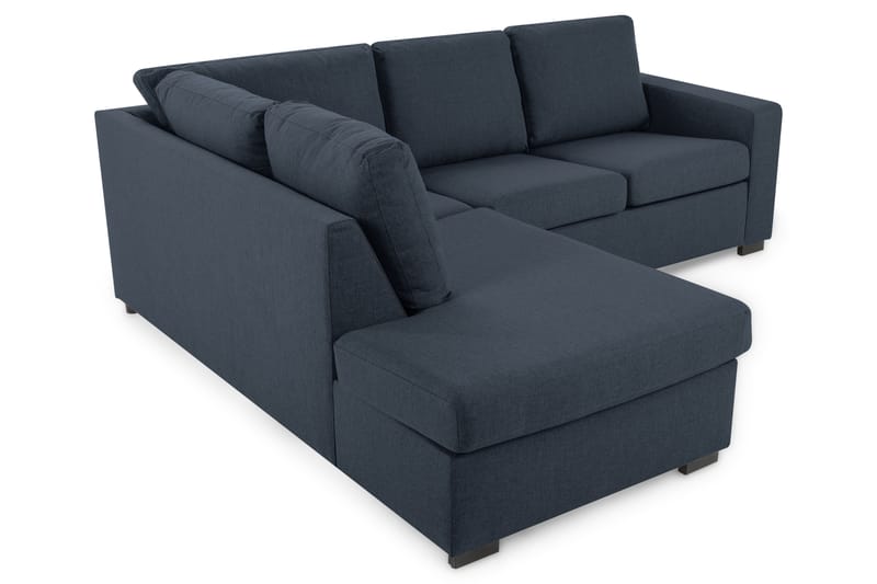 Crazy 3-seters Venstrevendt L-formet Sjeselongsofa i Stoff - Blå - Møbler - Sofaer - Sofa med sjeselong