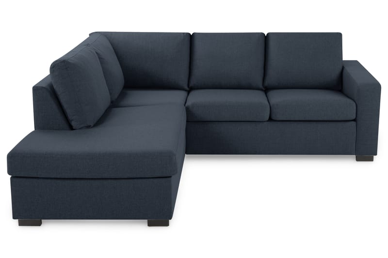 Crazy 3-seters Venstrevendt L-formet Sjeselongsofa i Stoff - Blå - Møbler - Sofaer - Sofa med sjeselong