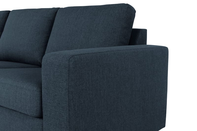 Crazy 3-seters Venstrevendt L-formet Sjeselongsofa i Stoff - Blå - Møbler - Sofaer - Sofa med sjeselong