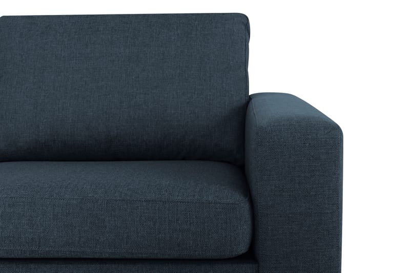 Crazy 3-seters Venstrevendt L-formet Sjeselongsofa i Stoff - Blå - Møbler - Sofaer - Sofa med sjeselong