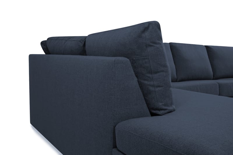 Crazy 3-seters Venstrevendt L-formet Sjeselongsofa i Stoff - Blå - Møbler - Sofaer - Sofa med sjeselong