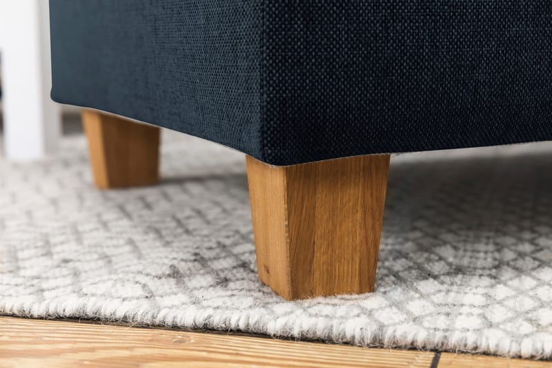 Crazy 3-seters Venstrevendt L-formet Sjeselongsofa i Stoff - Blå - Møbler - Sofaer - Sofa med sjeselong