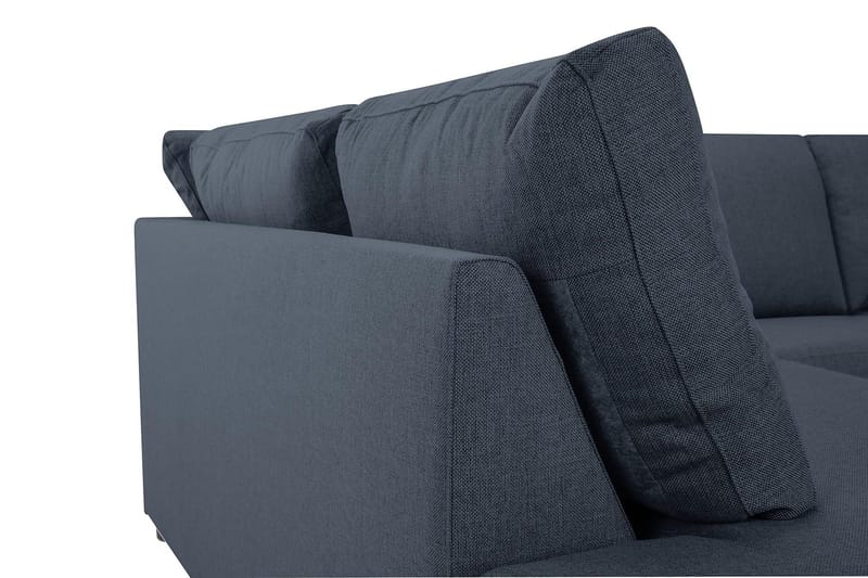 Crazy 3-seters Venstrevendt L-formet Sjeselongsofa i Stoff - Blå - Møbler - Sofaer - Sofa med sjeselong