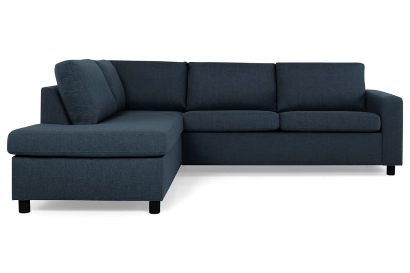 Crazy 3-seters Venstrevendt L-formet Sjeselongsofa i Stoff - Blå - Møbler - Sofaer - Sofa med sjeselong