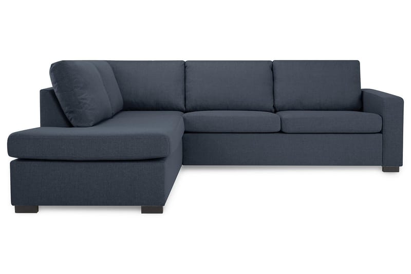 Crazy 3-seters Venstrevendt L-formet Sjeselongsofa i Stoff - Blå - Møbler - Sofaer - Sofa med sjeselong