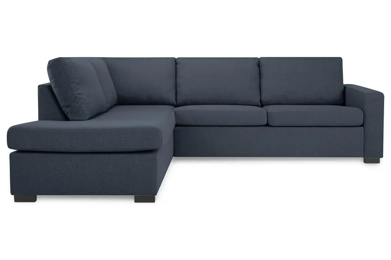 Crazy 3-seters Venstrevendt L-formet Sjeselongsofa i Stoff - Blå - Møbler - Sofaer - Sofa med sjeselong