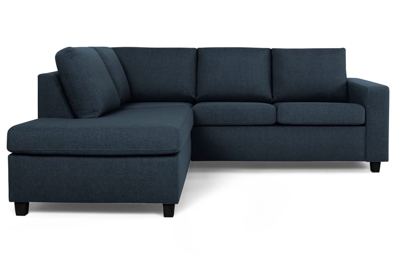 Crazy 3-seters Venstrevendt L-formet Sjeselongsofa i Stoff - Blå - Møbler - Sofaer - Sofa med sjeselong