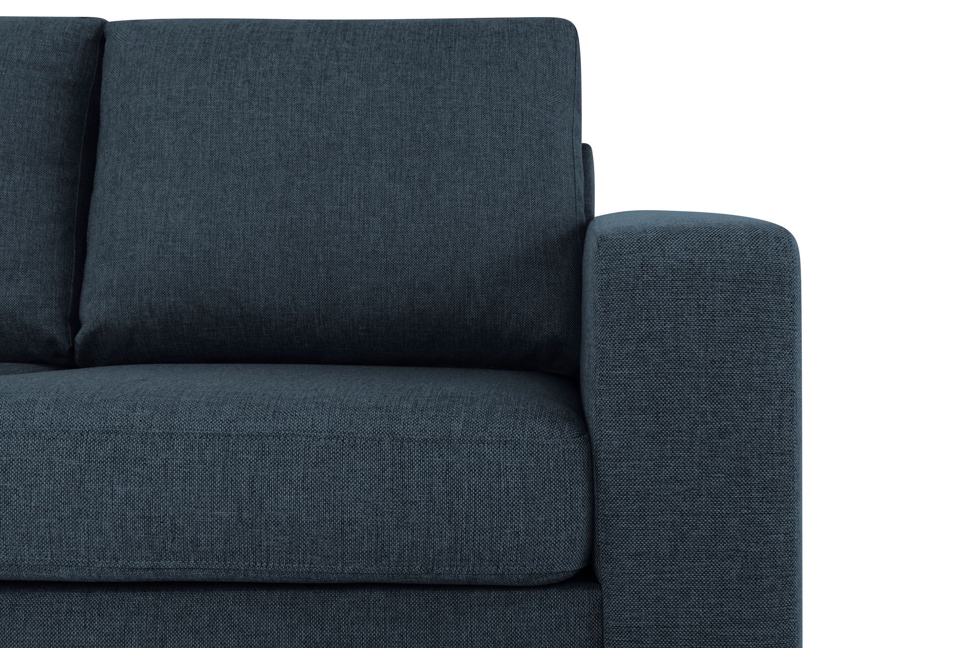 Crazy 3-seters Venstrevendt L-formet Sjeselongsofa i Stoff - Blå - Møbler - Sofaer - Sofa med sjeselong