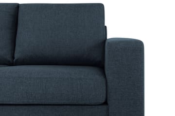 Crazy 3-seters Venstrevendt L-formet Sjeselongsofa i Stoff - Blå - Møbler - Sofaer - Sofa med sjeselong