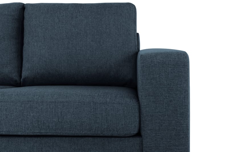 Crazy 3-seters Venstrevendt L-formet Sjeselongsofa i Stoff - Blå - Møbler - Sofaer - Sofa med sjeselong