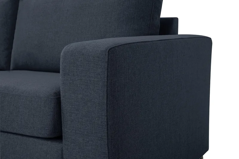 Crazy 3-seters Venstrevendt L-formet Sjeselongsofa i Stoff - Blå - Møbler - Sofaer - Sofa med sjeselong