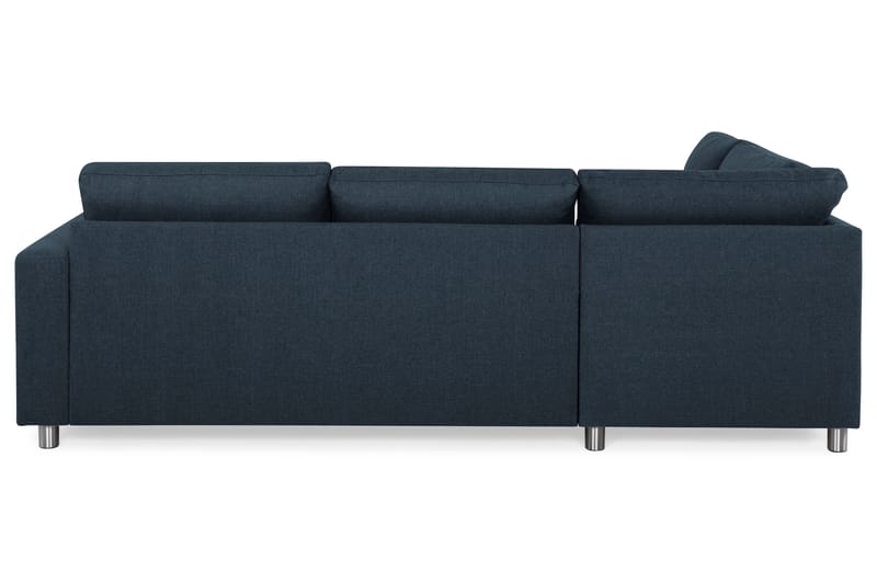 Crazy 3-seters Venstrevendt L-formet Sjeselongsofa i Stoff - Blå - Møbler - Sofaer - Sofa med sjeselong