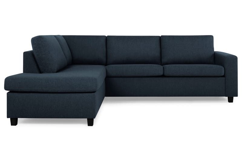 Crazy 3-seters Venstrevendt L-formet Sjeselongsofa i Stoff - Blå - Møbler - Sofaer - Sofa med sjeselong