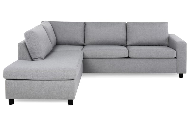 Crazy 3-seters Venstrevendt L-formet Sjeselongsofa i Stoff - Grå - Møbler - Sofaer - Sofa med sjeselong