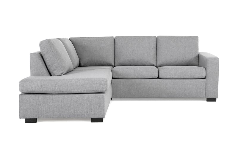 Crazy 3-seters Venstrevendt L-formet Sjeselongsofa i Stoff - Grå - Møbler - Sofaer - Sofa med sjeselong