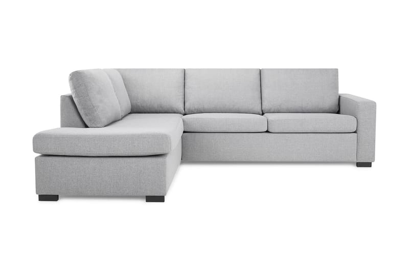 Crazy 3-seters Venstrevendt L-formet Sjeselongsofa i Stoff - Grå - Møbler - Sofaer - Sofa med sjeselong