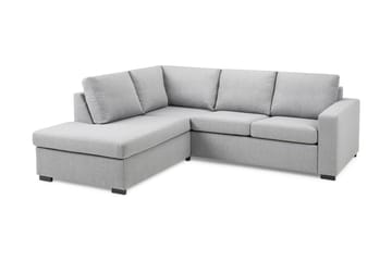 Crazy 3-seters Venstrevendt L-formet Sjeselongsofa i Stoff - Grå - Møbler - Sofaer - Sofa med sjeselong