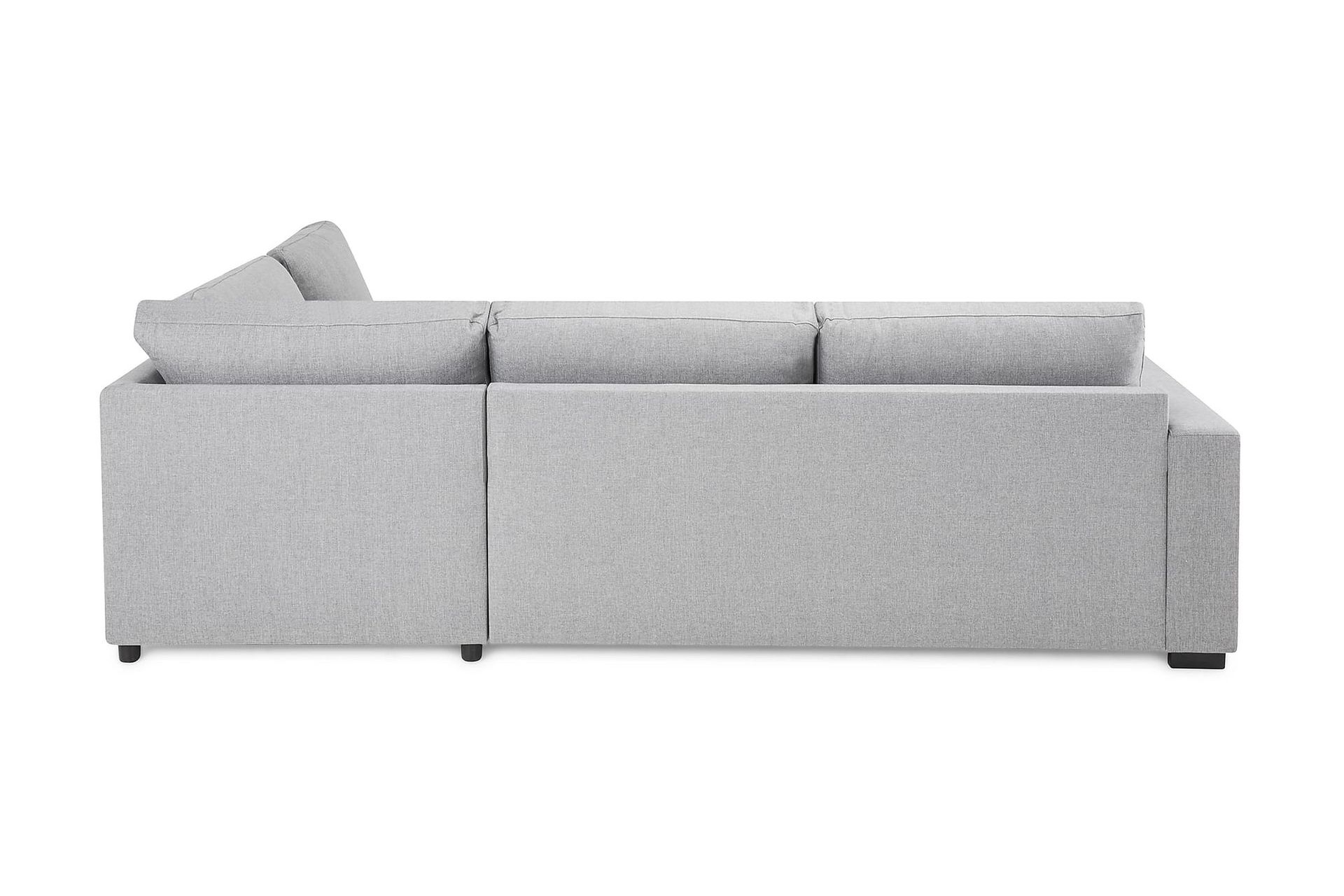 Crazy 3-seters Venstrevendt L-formet Sjeselongsofa i Stoff - Grå - Møbler - Sofaer - Sofa med sjeselong