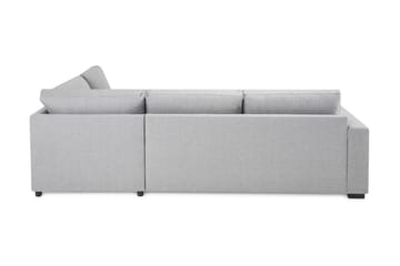 Crazy 3-seters Venstrevendt L-formet Sjeselongsofa i Stoff - Grå - Møbler - Sofaer - Sofa med sjeselong