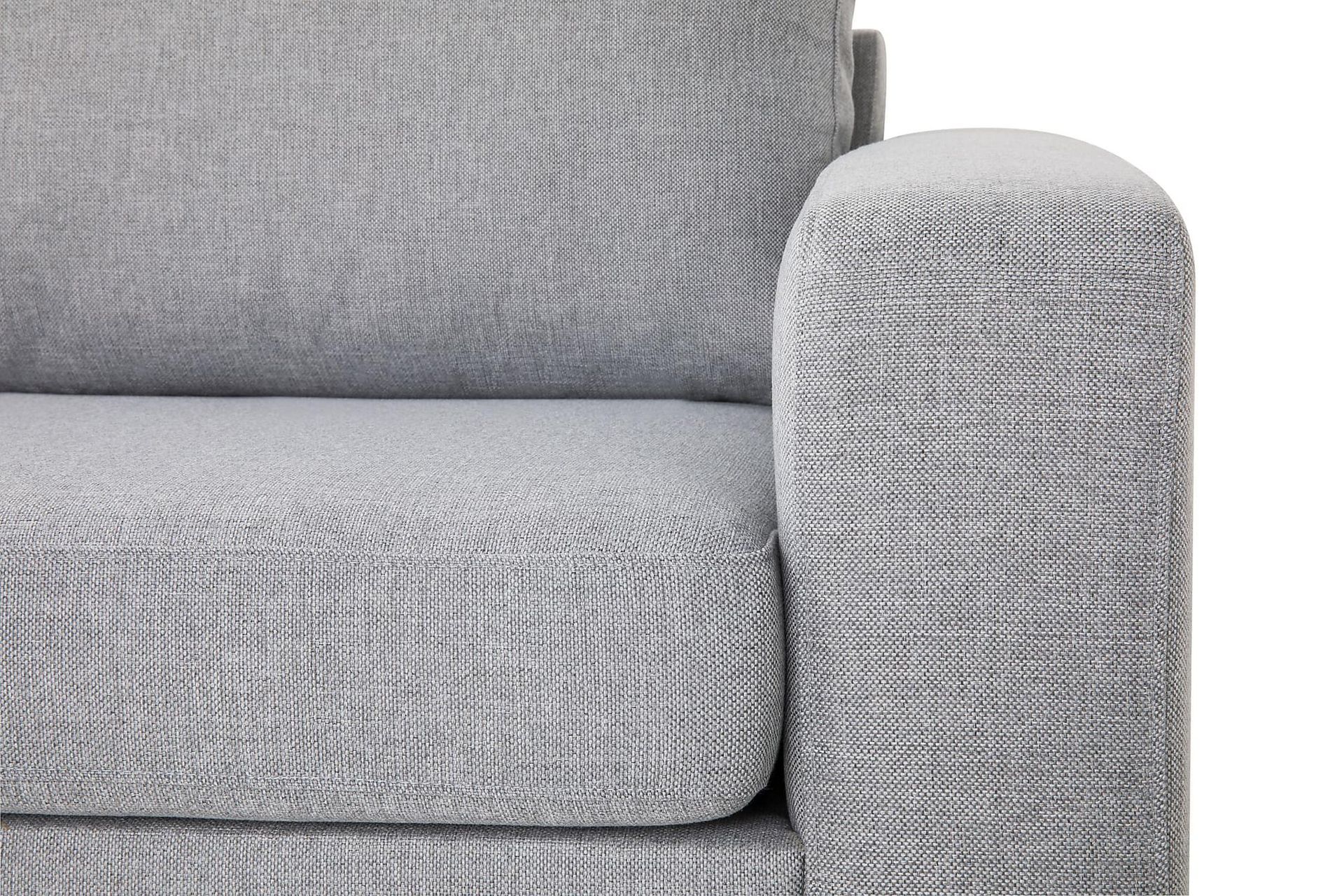 Crazy 3-seters Venstrevendt L-formet Sjeselongsofa i Stoff - Grå - Møbler - Sofaer - Sofa med sjeselong