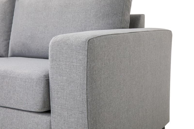 Crazy 3-seters Venstrevendt L-formet Sjeselongsofa i Stoff - Grå - Møbler - Sofaer - Sofa med sjeselong