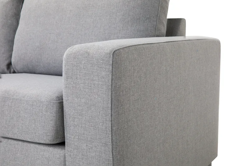 Crazy 3-seters Venstrevendt L-formet Sjeselongsofa i Stoff - Grå - Møbler - Sofaer - Sofa med sjeselong - 3 seters sofa med divan