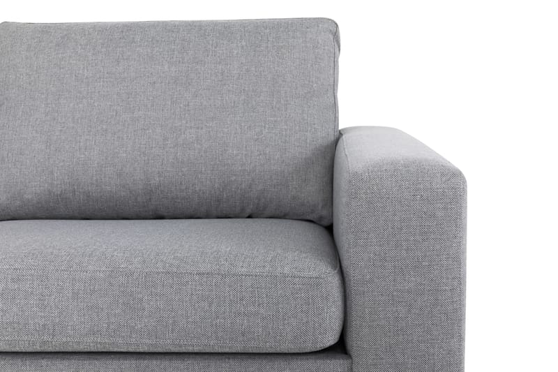 Crazy 3-seters Venstrevendt L-formet Sjeselongsofa i Stoff - Grå - Møbler - Sofaer - Sofa med sjeselong