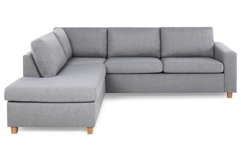 Crazy 3-seters Venstrevendt L-formet Sjeselongsofa i Stoff - Grå - Møbler - Sofaer - Sofa med sjeselong - 3 seters sofa med divan