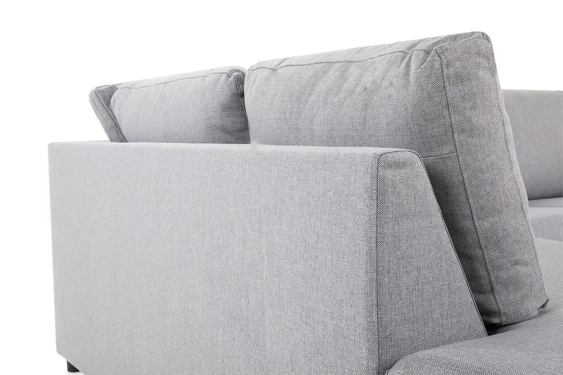 Crazy 3-seters Venstrevendt L-formet Sjeselongsofa i Stoff - Grå - Møbler - Sofaer - Sofa med sjeselong - 2 seters sofa med divan