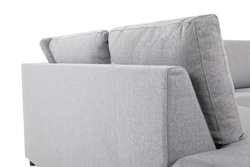 Crazy 3-seters Venstrevendt L-formet Sjeselongsofa i Stoff - Grå - Møbler - Sofaer - Sofa med sjeselong - 2 seters sofa med divan
